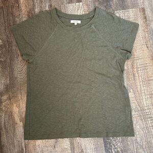 Madewell Westville Raglan Tee In Capers Olive Green XL